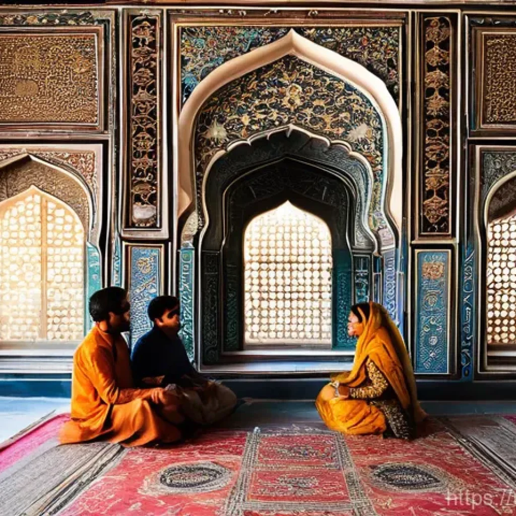 문화예술사와 문화기획의 차이 - **An immersive and richly detailed wide shot inside the historic Shish Mahal (Palace of Mirrors) at ...