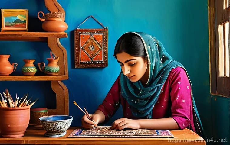 문화예술사 실기 시험의 평가 기준 - **Prompt 1: Cultural Fusion in Miniature Art**
    A highly detailed, realistic photograph of a youn...